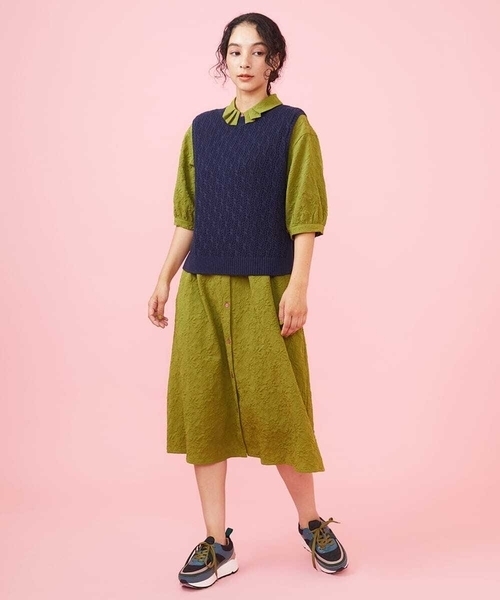 ベスト ジレ Varios dulces 透かし編みベスト レディース Jocomomola ベスト ジレ Varios dulces 透かし編みベスト