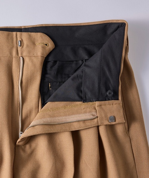 PT01 ベージュスラックス ダブルプリーツ 46 PT01 ベージュスラックス