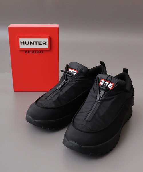 Hunter ブラウン　24cm HUNTER ブーツ ユニセックス トラベル フロー ジップ トレーナー