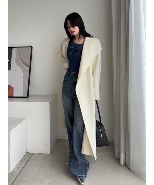 FRAY I.D ニット セーター ラッフルオフショルニット「WEB限定