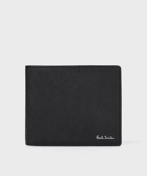 ム*ク様 新品未使用　SLOW&CO ブラック 二つ折り財布　mini wall Paul Smith（ポール・スミス） 財布 “Commuter Mini” 2つ折り財布