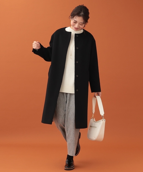 Reflect（リフレクト） ノーカラーコート コート リラクシーノーカラー