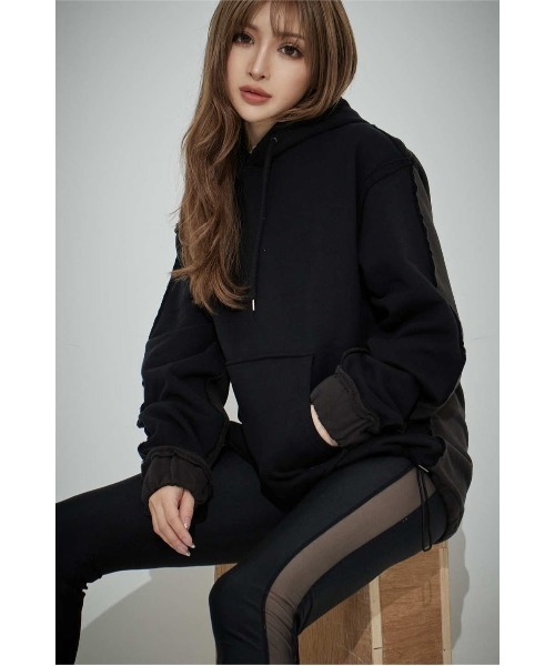 パーカー 「UNISEX ITEM」TWO‐TONE COLOR HOODIE レディース メンズ