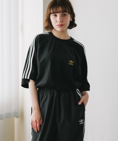 Tシャツ・カットソー adidas Short sleeve terry tee JX8977 アディダス 半袖テリーTシャツ - ブラック | アディダス ジャパン