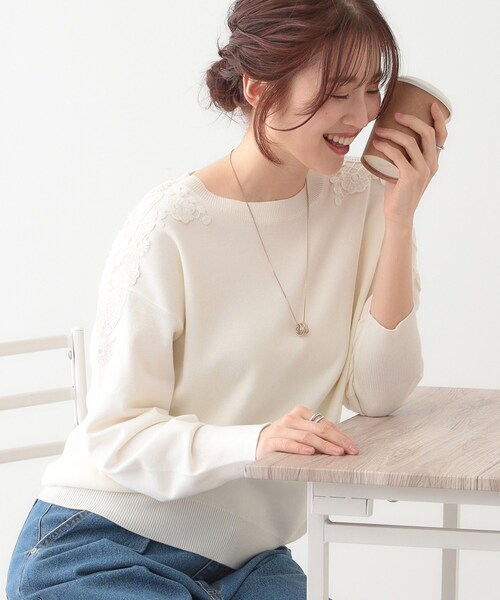DRESKIP（ドレスキップ） ニット セーター 肩レースが差をつける