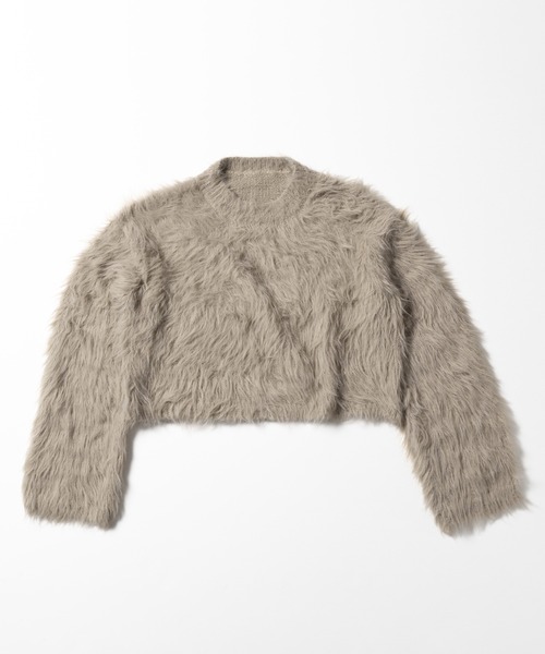 「me+em select」 長袖ニット FREE ブラウン レディース_画像5