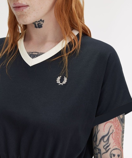 ワンピース FREDPERRY FRED PERRY ワンピース V-Neck Jersey Dress／Vネックジャージー