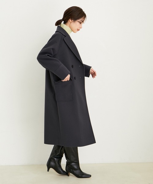 LE CERCLE par rope' ステンカラーコート FREE チャコールグレー