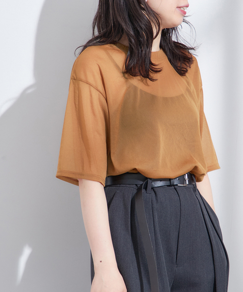 tシャツ オーガンジーTシャツ レディース