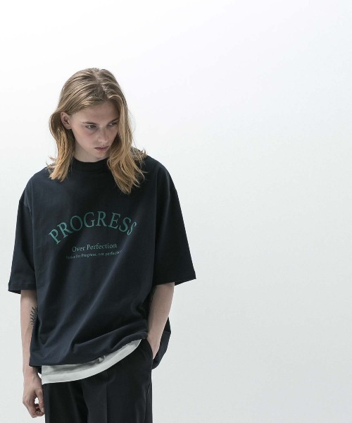 SLICK tシャツ 「SLICK/スリック」Drawstring Printed T-Shirt