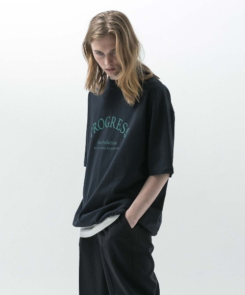 SLICK tシャツ 「SLICK/スリック」Drawstring Printed T-Shirt