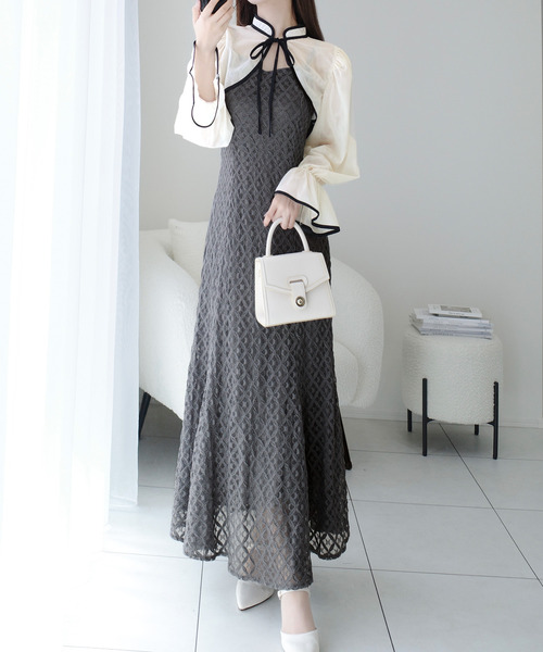 mily bilet ワンピース 「mily bilet」オケージョン対応♪パイピング