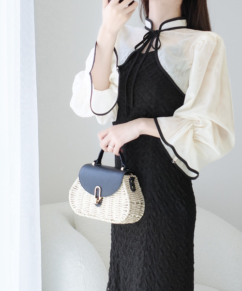 mily bilet ワンピース 「mily bilet」オケージョン対応♪パイピング