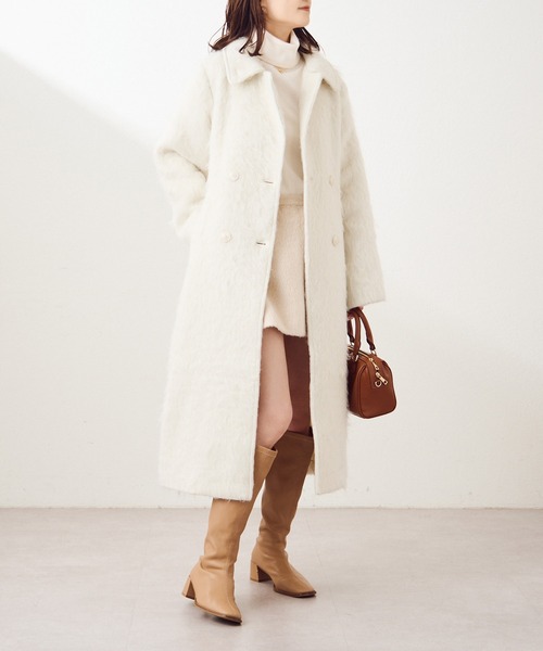 「one after another NICE CLAUP」 ステンカラーコート LARGE オフホワイト レディース_画像6