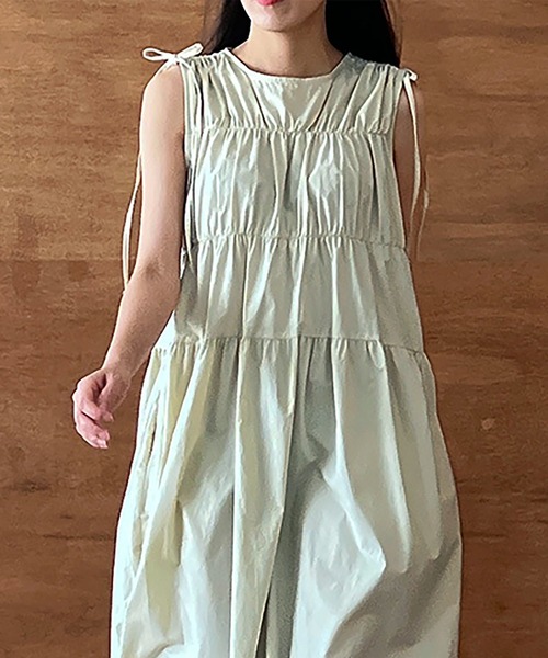 ノースリーブ ロングワンピース ドレス DollyDoll 花柄 ノースリーブ ロングワンピース（ワンピース）｜Girly Doll