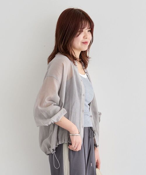 ブラウス シャツ 裾ドロストフレンチシアーシャツ レディース COLLAGE GALLARDAGALANTE ブラウス シャツ 裾ドロストフレンチ
