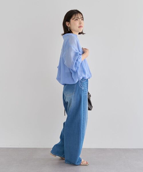 ブラウス シャツ 裾ドロストフレンチシアーシャツ レディース COLLAGE GALLARDAGALANTE ブラウス シャツ 裾ドロストフレンチ