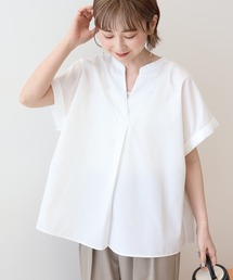 ☆美品☆アメリカンホリック スキッパーシャツ 長袖カットソー カラーシャツ 春夏 セール】スキッパー楊柳チュニック（シャツ/ブラウス