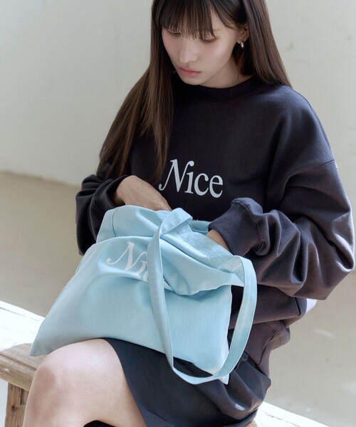 NICE WEATHER トートバッグ 「NICE WEATHER」SIGNATURE ロゴ トート 