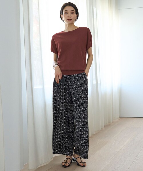 UNFILO レディース　半袖　接触冷感ニット UNFILO ニット セーター 「洗える/UVケア/接触冷感」スゴ機能