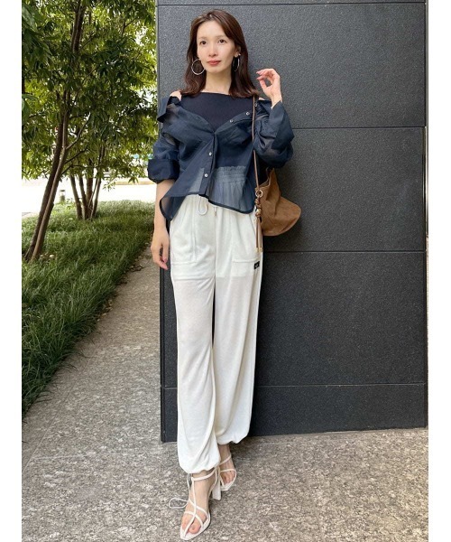 SNIDEL ブラウス シャツ Sustainableシアーシャツニットセット