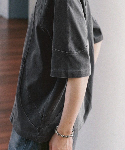 WYM LIDNM tシャツ CURVED SEAM VINTAGE WASHED TEE メンズ