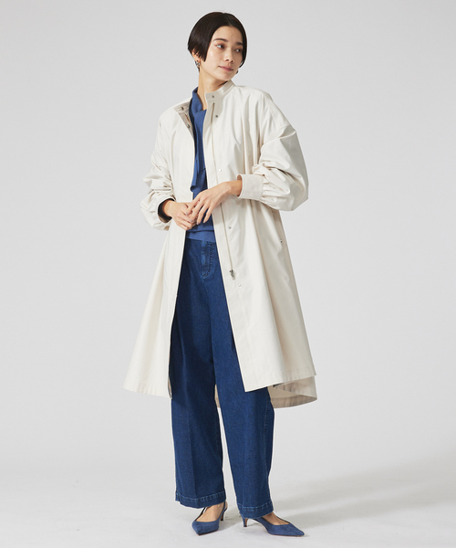 【新品未使用】qualite カリテ★エアーツイルコート★ダークネイビー★36 美品)qualiteカリテ エアーツイルコート ネイビー36サイズ フォーマル