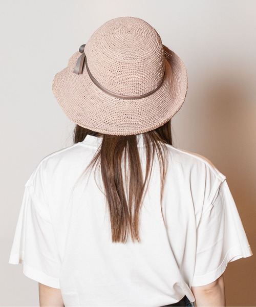 「CA4LA」 ストローハット ONESIZE ピンク レディース_画像3