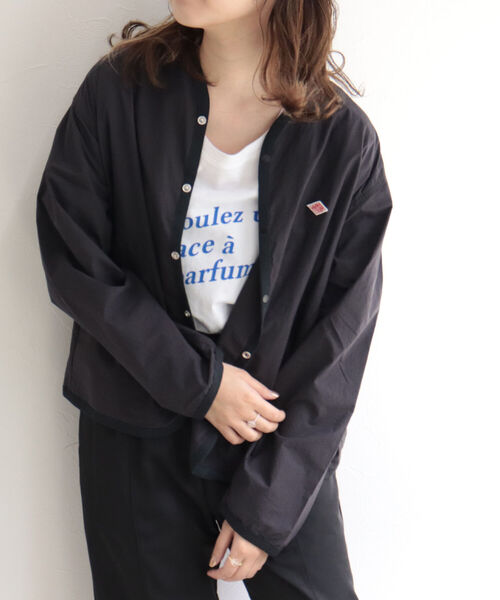 Danton 「DANTON」 長袖ブラウス 38 オリーブ レディース