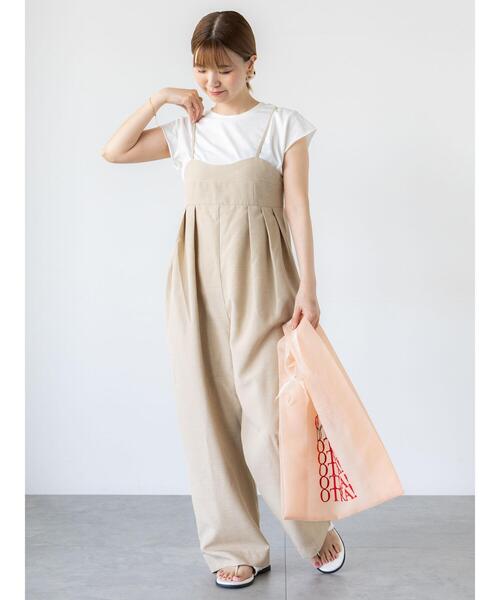 サロペット・オーバーオール・オールインワン louren summer tweed jumpsuits s/beige サロペット・オーバーオール・オールインワン louren summer