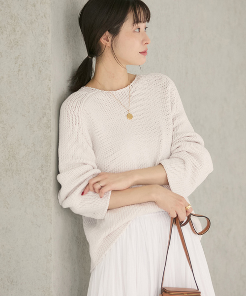 plage（プラージュ） 長袖ニット FREE ベージュ レディース : ZOZOTOWN