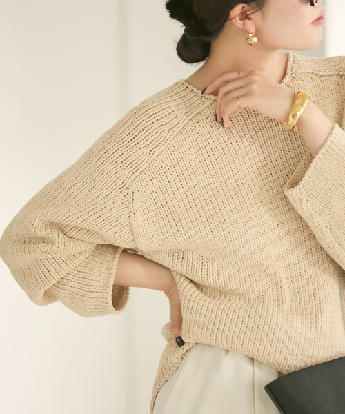 plage（プラージュ） 長袖ニット FREE ベージュ レディース : ZOZOTOWN