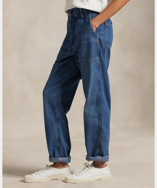 Ralph Lauren ブルーデニムイージーパンツ ブルー系 POLO RALPH LAUREN WOMENS (Women)のデニムパンツ