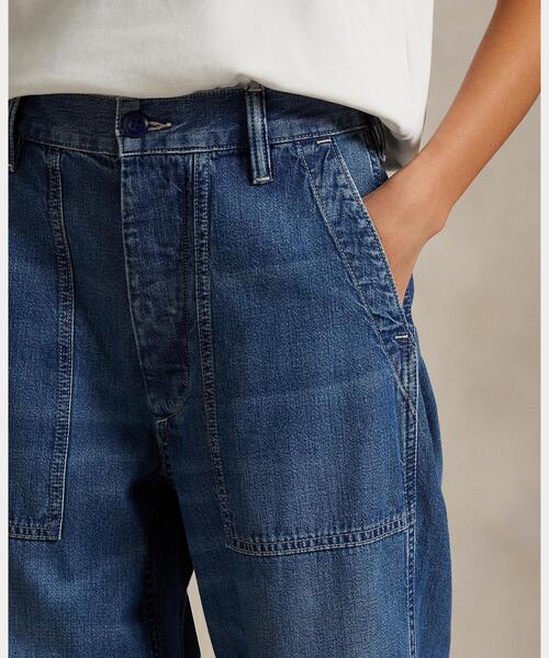 Ralph Lauren ブルーデニムイージーパンツ ブルー系 POLO RALPH LAUREN WOMENS (Women)のデニムパンツ