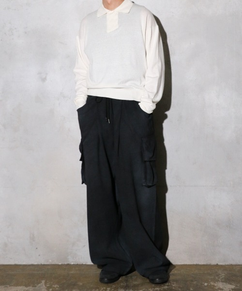 「PHINGERIN」 長(zhǎng)袖ポロシャツ LARGE ホワイト メンズ