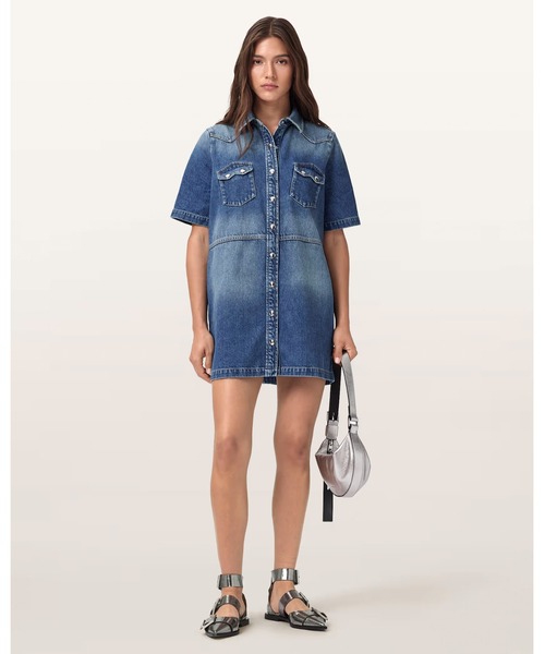 ALLSAINTS（オールセインツ） シャツワンピース ROCK DENIM MINI DRESS