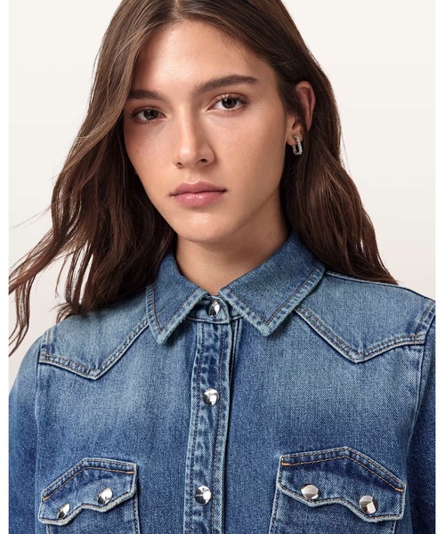 ALLSAINTS（オールセインツ） シャツワンピース ROCK DENIM MINI DRESS 