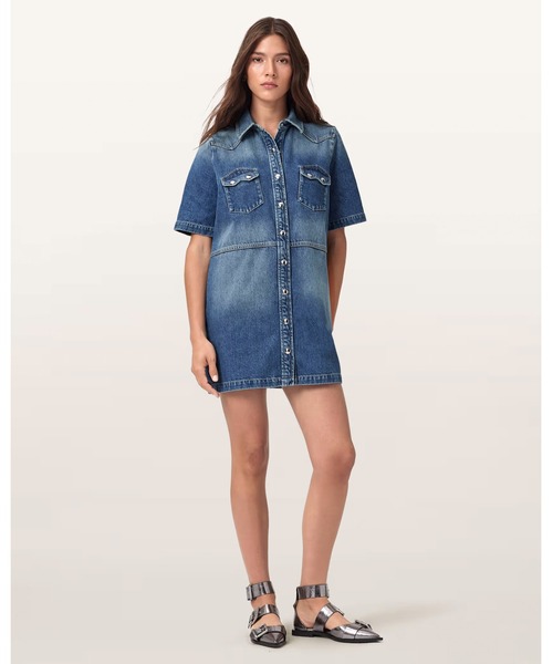 ALLSAINTS（オールセインツ） シャツワンピース ROCK DENIM MINI DRESS