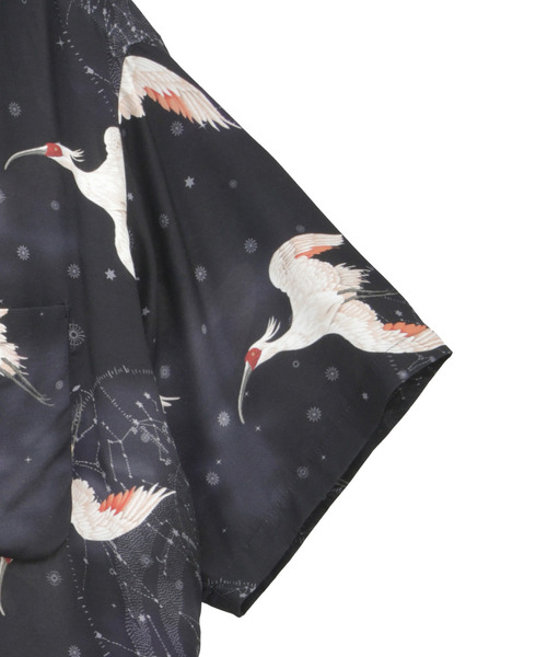 ブラウス シャツ 「NIPOALOHA」”朱鷺-TOKI” SHORT SLEEVE SHIRT レディース メンズ NIPOALOHA ブラウス シャツ 「NIPOALOHA」”朱鷺-TOKI” SHORT