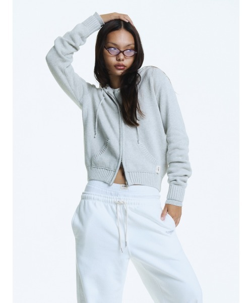 ma⭐︎glowny❤︎G CLASSIC KNIT ZIP UP❤︎パーカー GLOWNY パーカー G CLASSIC KNIT ZIP UP レディース : ZOZOTOWN