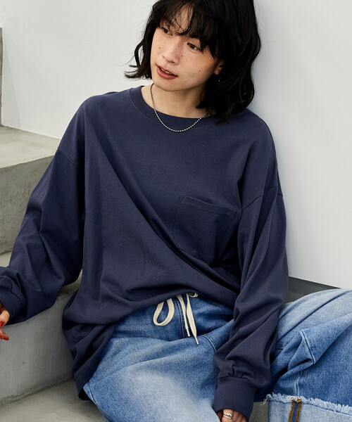 tシャツ ビッグ ポケットロンT/長袖Tシャツ「限定展開」 レディース | FREAK'S STORE