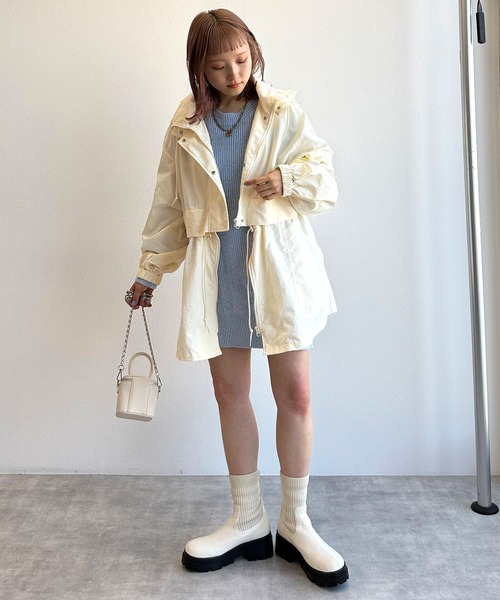 「w closet」 マウンテンパーカー FREE ベージュ レディース_画像2