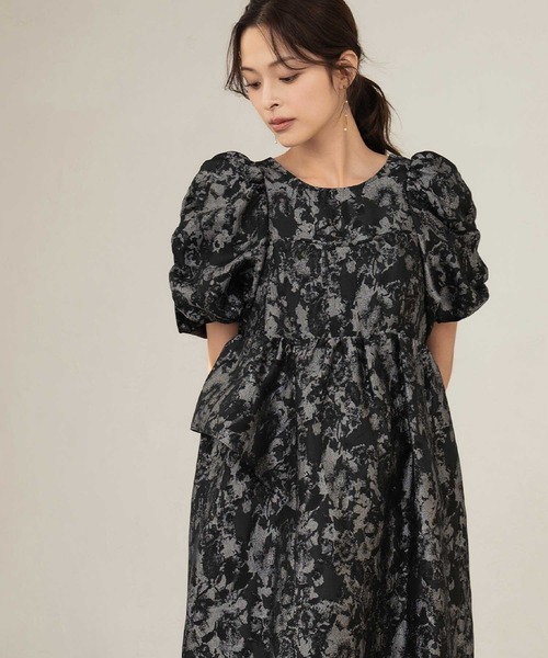 GIRL DRESS FOR NOW パーティードレス ドレス バブルスリーブ 