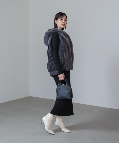 Bou Jeloud（ブージュルード） ベスト ジレ 異素材MIXダウンファー