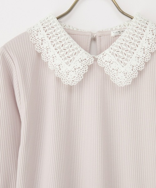 Honeys（ハニーズ） tシャツ レース衿トップス レディース : ZOZOTOWN