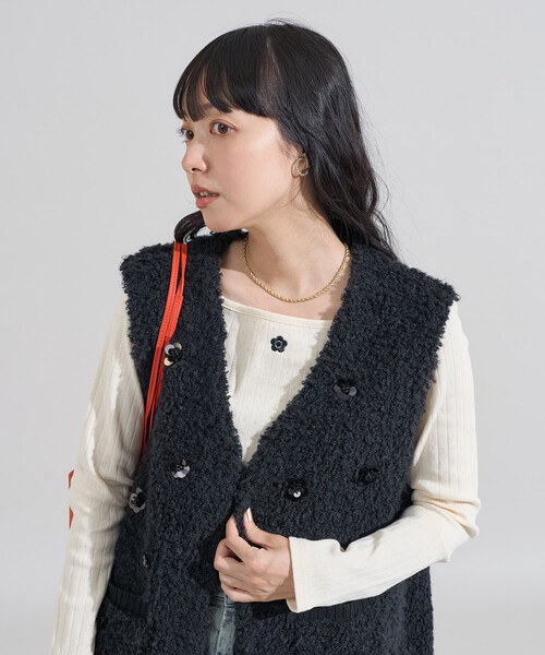 FREAK'S STORE（フリークスストア） ベスト ジレ フラワービジュー