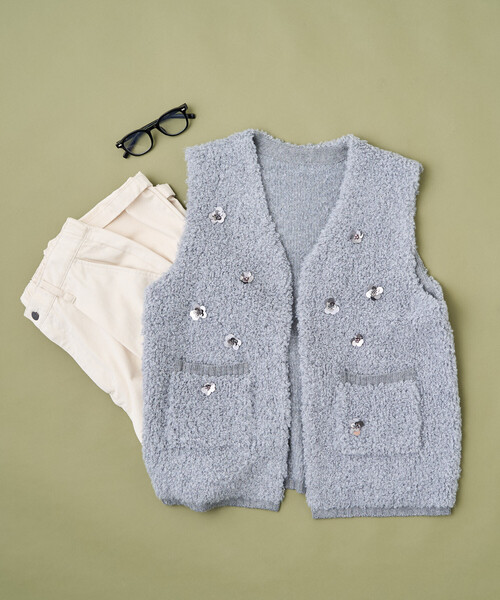 FREAK'S STORE（フリークスストア） ベスト ジレ フラワービジュー