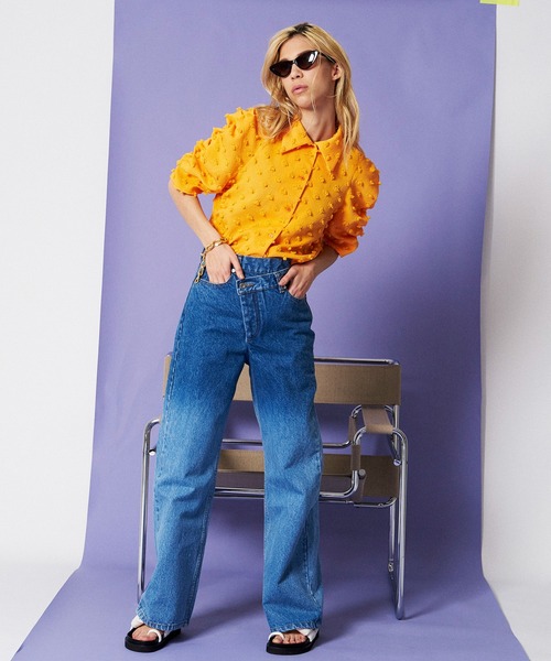 「MAISON SPECIAL」 半袖ブラウス FREE ブラック レディース_画像6