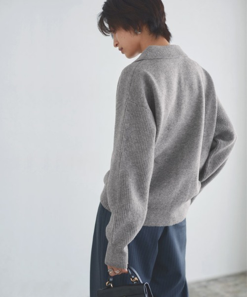 RASW（ラス） ニット セーター ウールミックススキッパーポロニット
