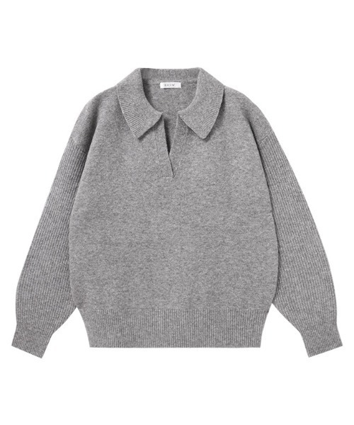 RASW（ラス） ニット セーター ウールミックススキッパーポロニット